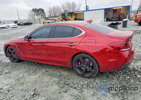 2019 Genesis G70 Prestige z USA, uszkodzony, nr VIN KMTG34LE4KU031415